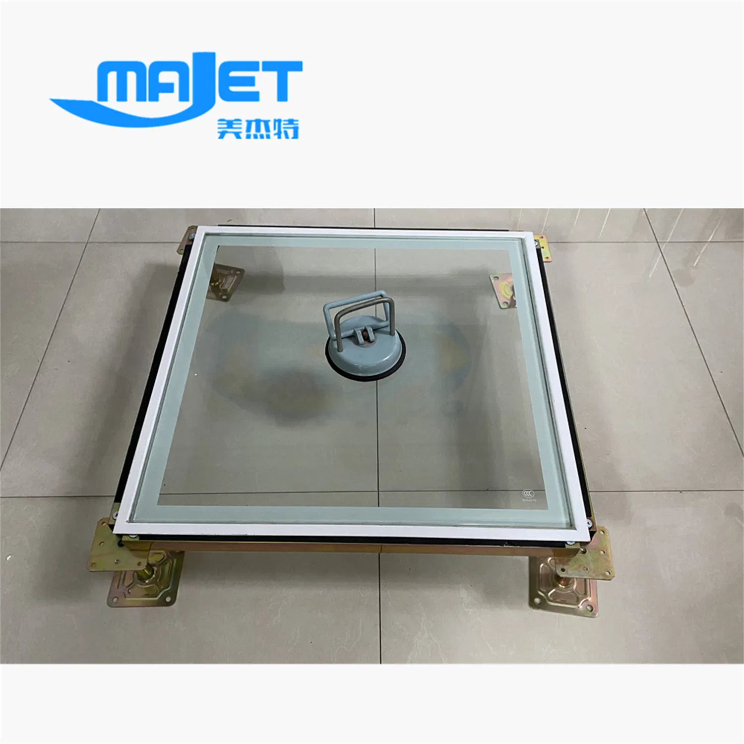 Прозрачная стеклянная панель для фальшпола 600x600 мм