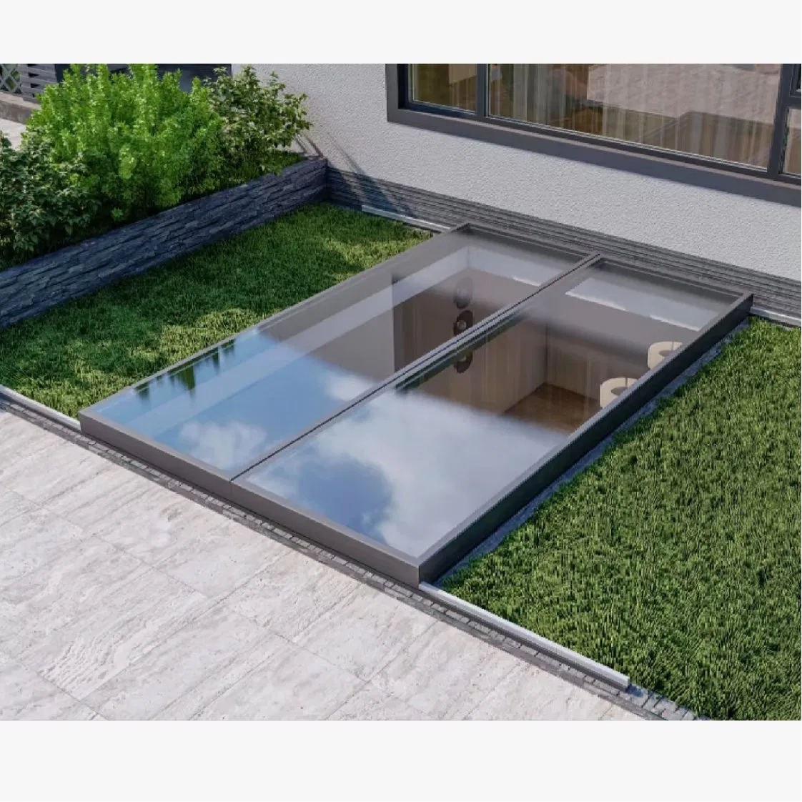 New Style House Windows Glass Roof Aluminum Automatic Skylight with Good Sealing Performance