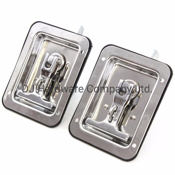 Auto 2 Trailer Door Latch T-Handle Large Lock Stainless Keys Camper RV Truck Toolbox