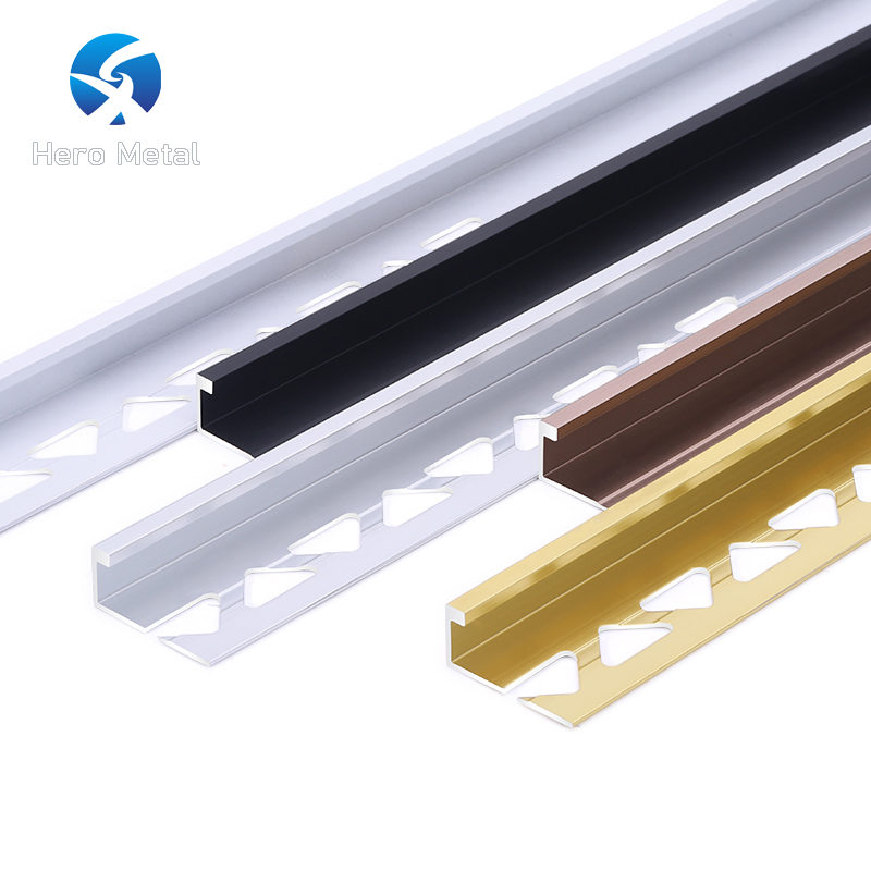 Sale Free Sample Transition Structure 2.5m Silver Tile Trim Hero Metal Cove Straight Edge Shape Strip