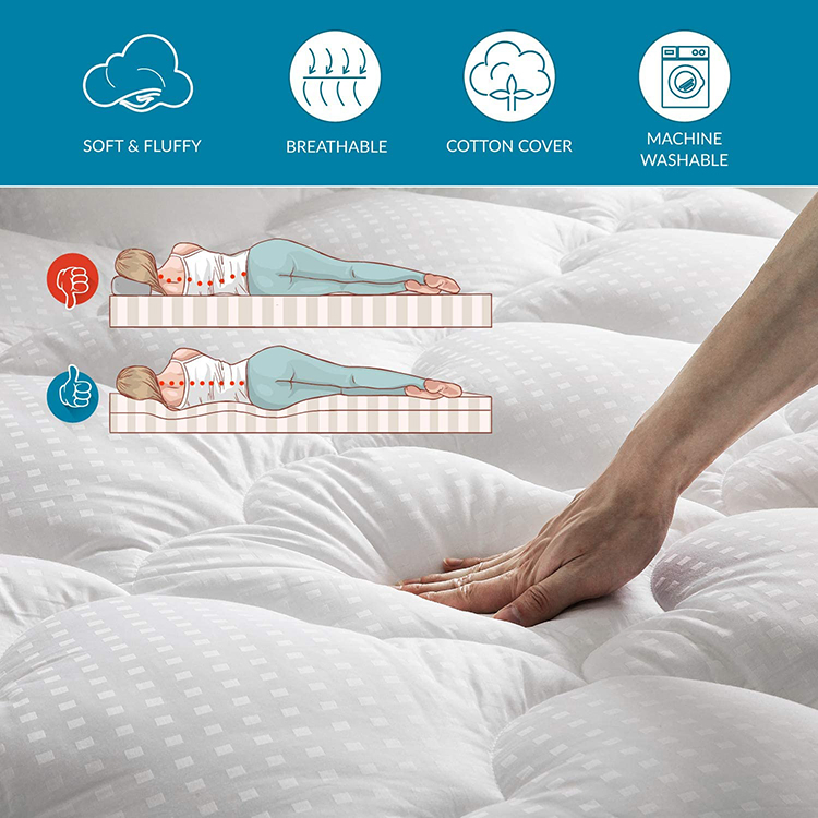 Cotton Damask/Jacquard Quilted Mattress Pad