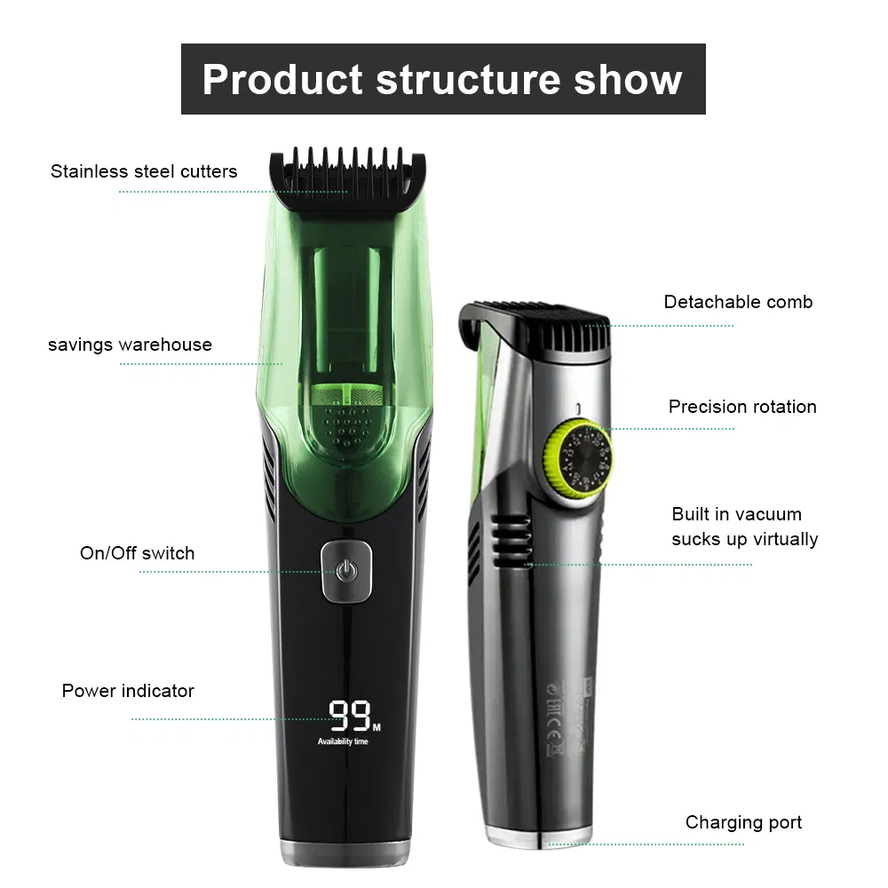 Mens Beard Electric Groin & Body Balls Trimmer Professional Cordless Vacuum Hair Trimmer