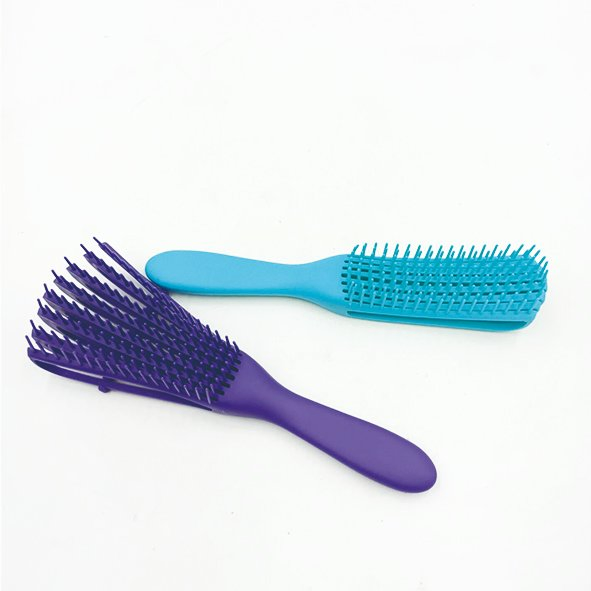 Wholesale Scalp Massager Customized Logo Women Plastic Eight Rows Octopus Curly Straightener Massage Comb Detangling Hair Brush