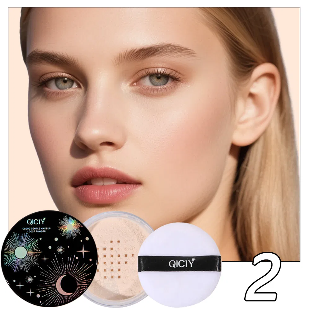 3-Color Pearlescent Loose Powder + 3-Color Loose Powder