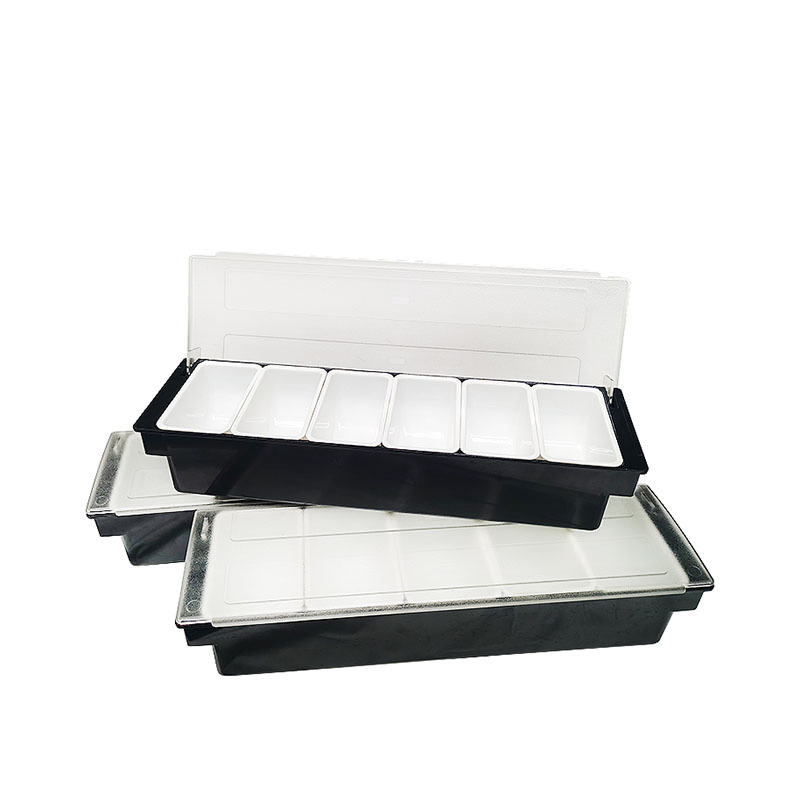3/4/5/6 Compartment Ice Caddy Serving Container Bar Caddy