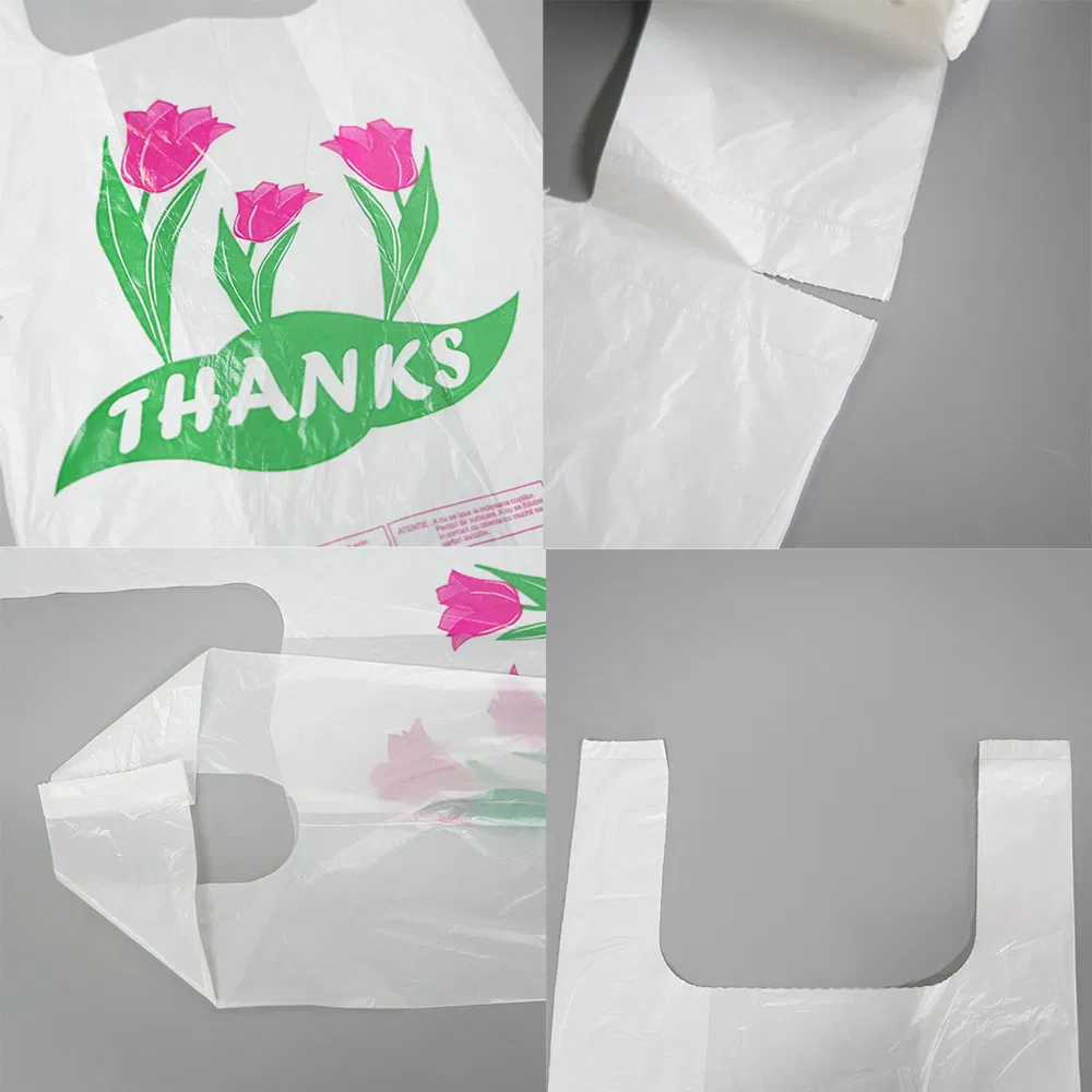 PE Can Be Customized Printing and Packaging Suitable Home Delivery Stores Kitchens Multi-Purpose Vests Styles and T-Shirt Bags