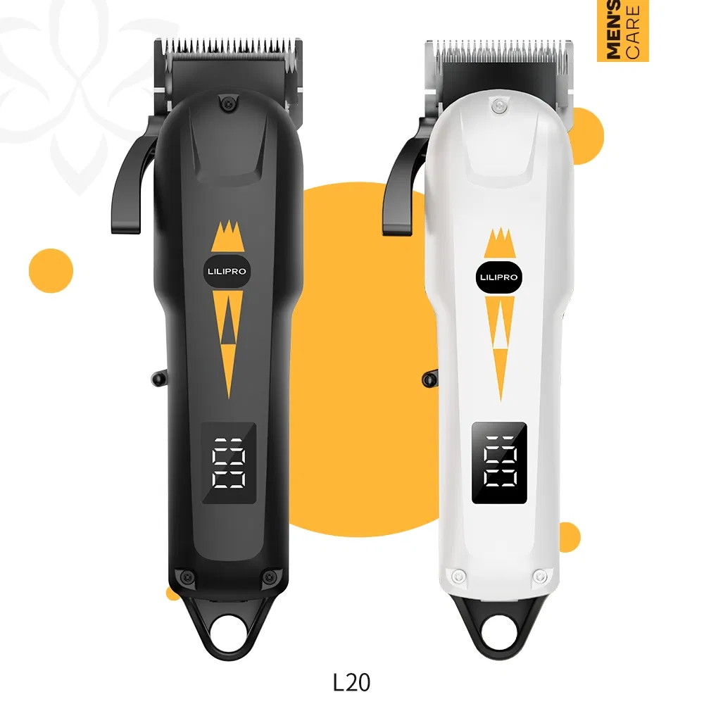 Lilipro L20 Barbershop Electric Tools Professional High-Speed Ceramic Hair Clipper for Men with 5cr Fade Blades and LED Display