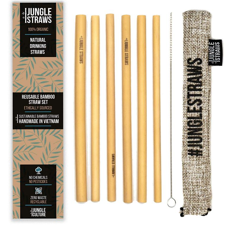 Organic Reusable Biodegradable Natural Eco Bamboo Drinking Straws