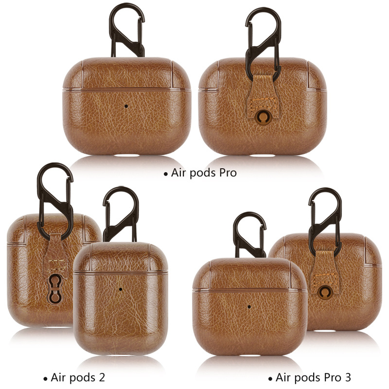 Wholesale PU Leather Cover Earphone Accessories for Air Pods