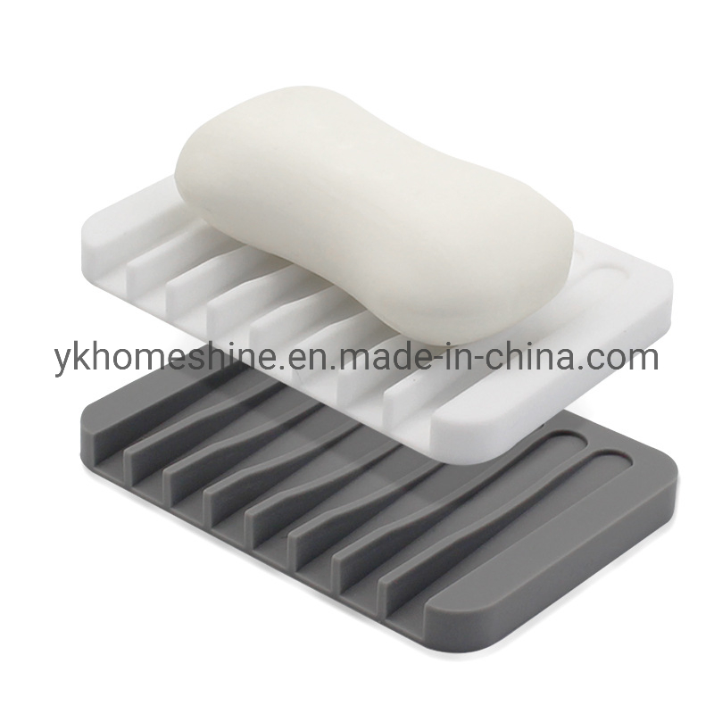 Silicone Soap Dish with Drain, Bar Soap Holder for Shower