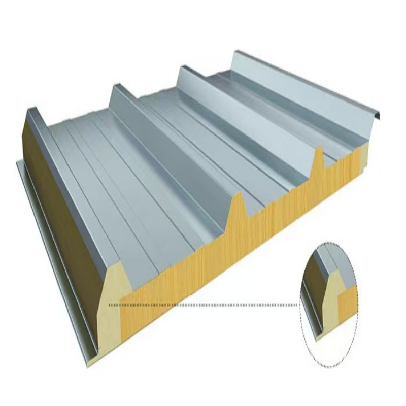 Rock Wool Sandwich Insulation Panel Wall/House Dual-Use a-Level Fireproof 100mm Sound Insulation Preferred