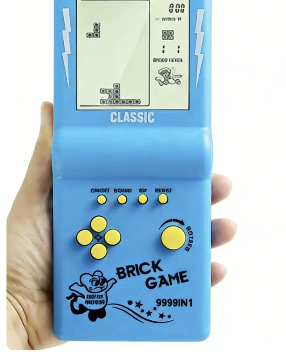 Детская игровая консоль с блоками, цветной экран