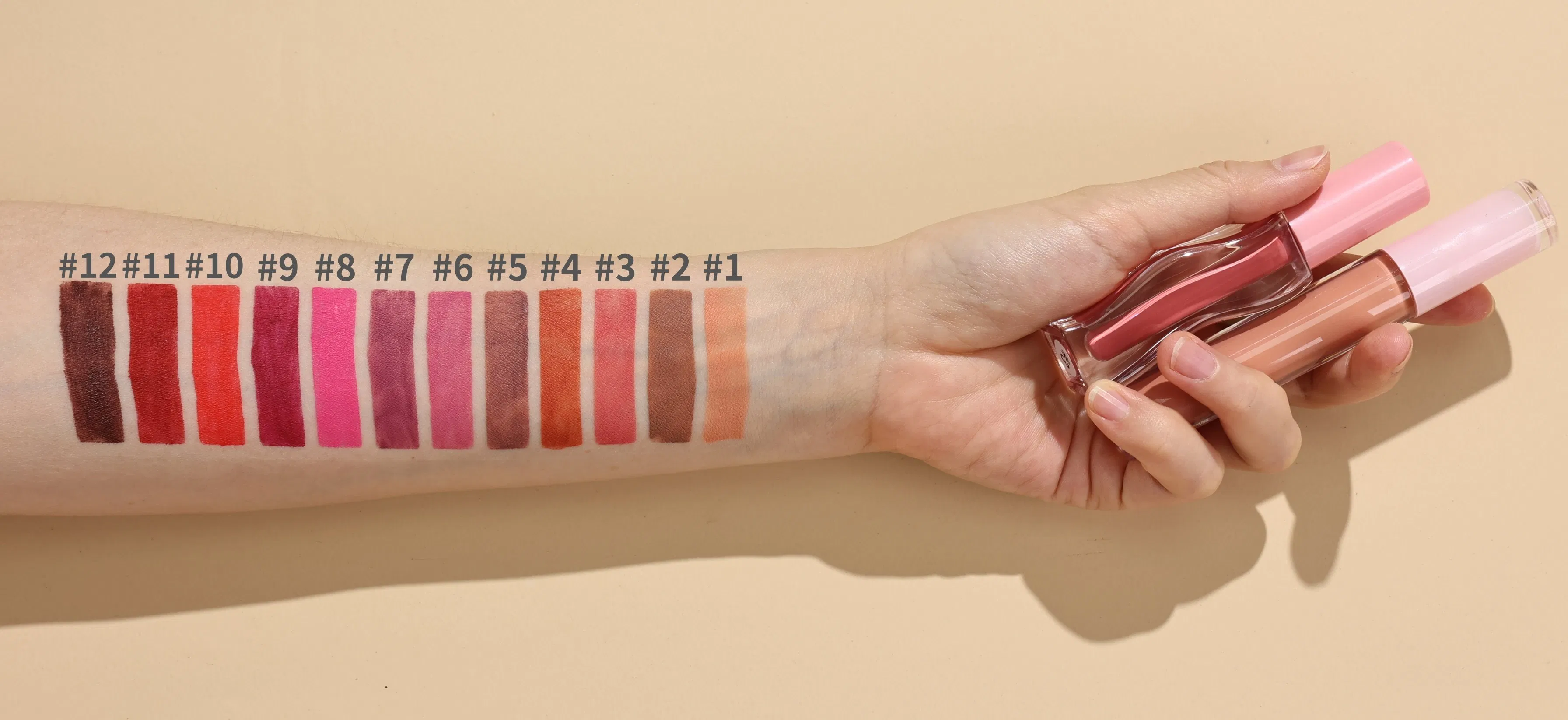 Factory Wholesale Lip Plumper Fruit Smell Lip Gloss Vegan Cruelty Free 12 Colors Tinted Lipgloss Private Label