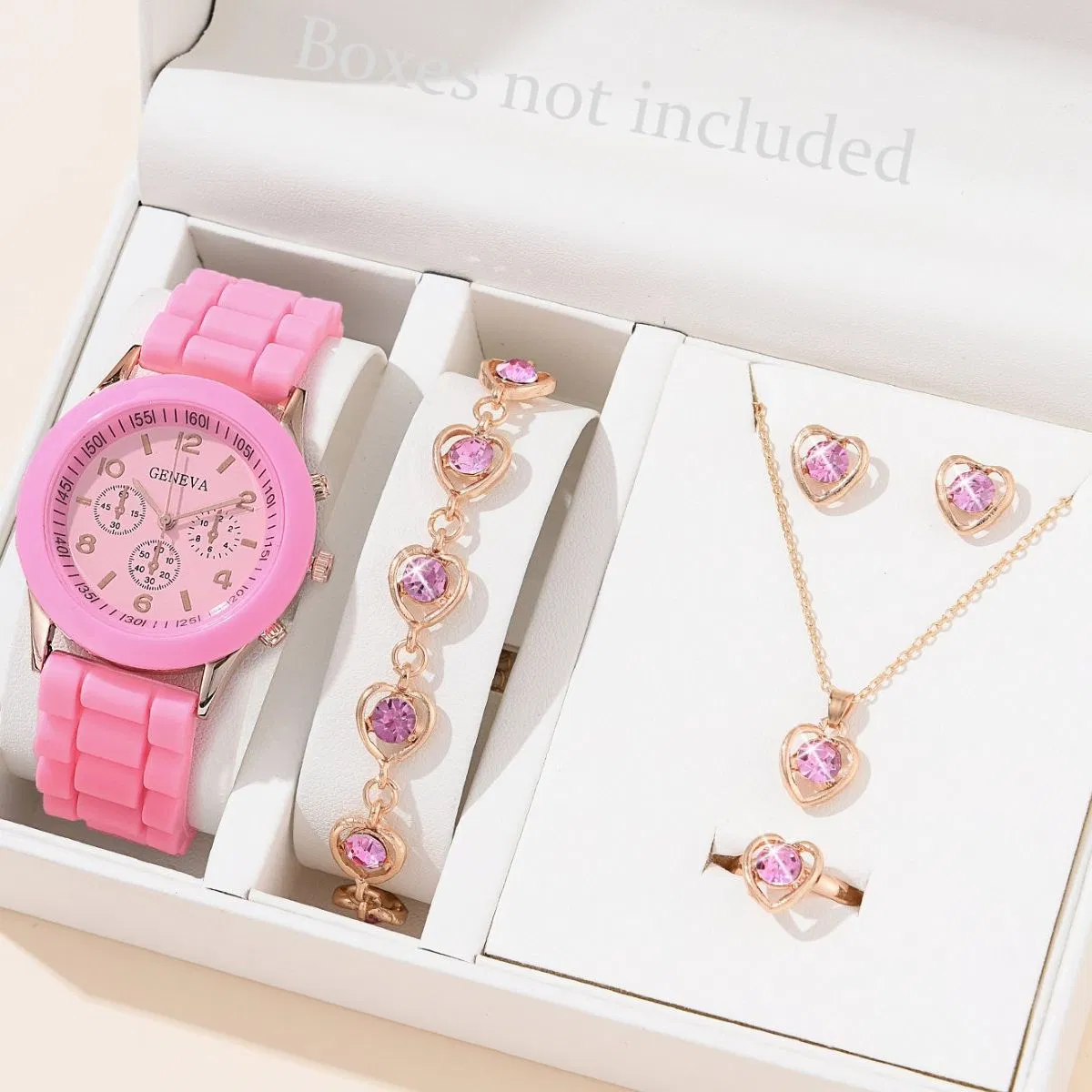 Casual Watch Set Exquisite Jewelry for Women Suitable for Everyday Wear.