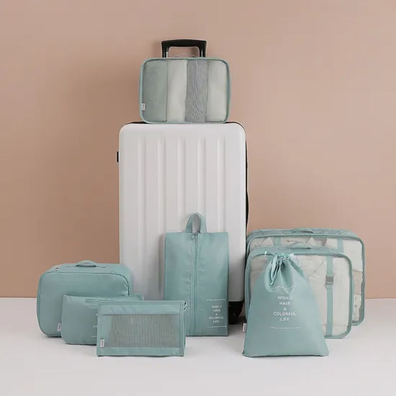 Foldable Wearable Luggage Suitcase Storage Organizer Packing Pouch Large Capacity Waterproof Fabric Tg008_12
