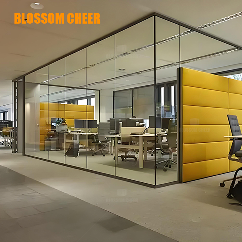 High-Quality Factory Direct for Modern Office Spaces Aluminum Glass Partition Walls