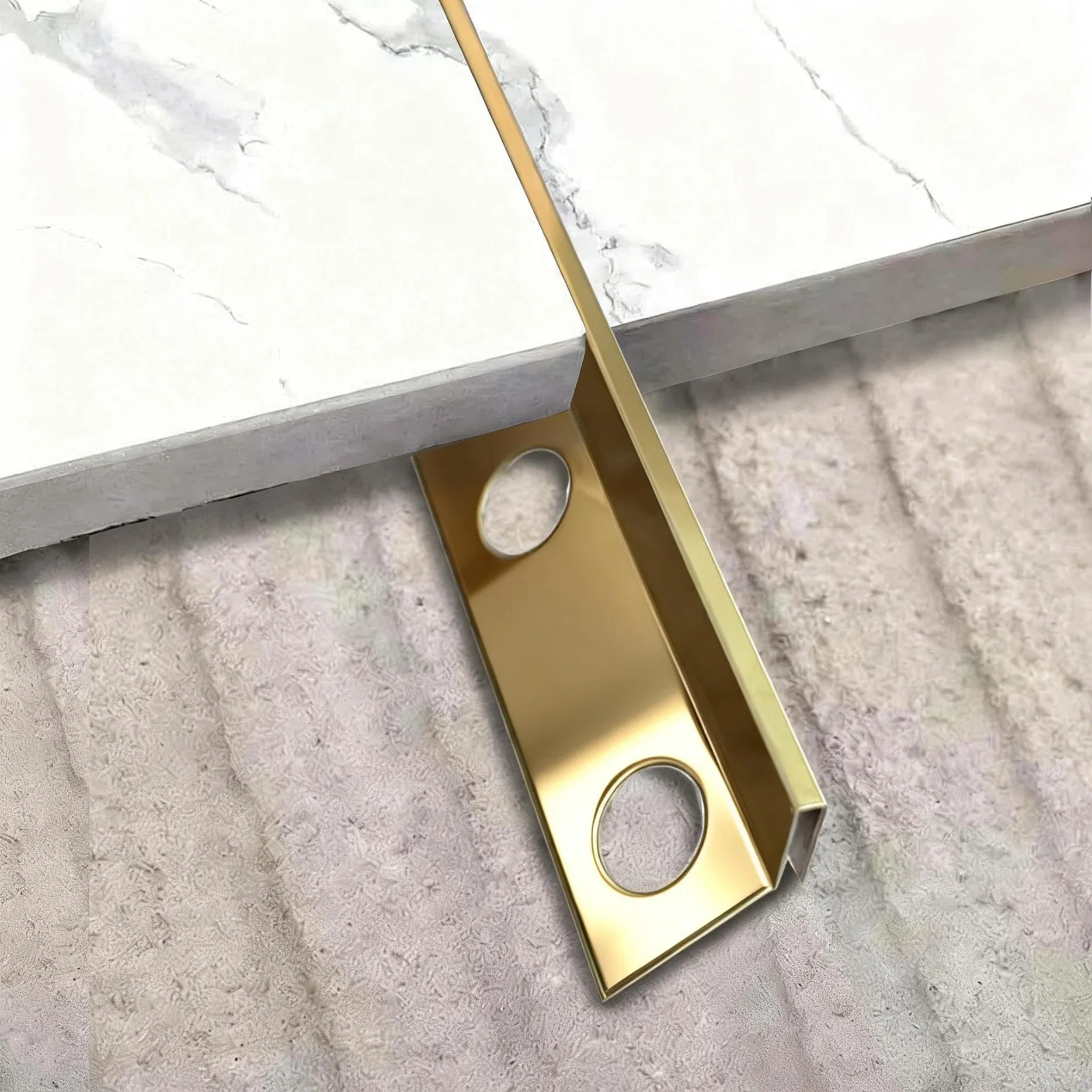 2*20mm High-Quality Square Designed for Tile Edging Stainless Steel Decorative Strip Trim