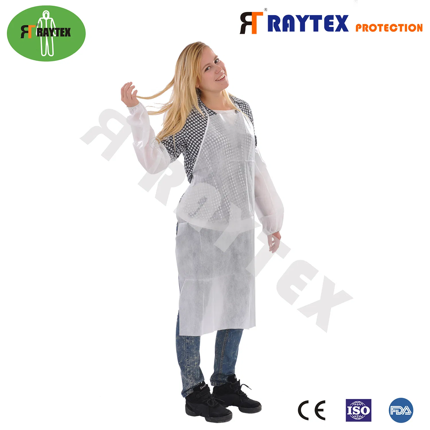 Multi-Color Single Use Plastic PE Apron