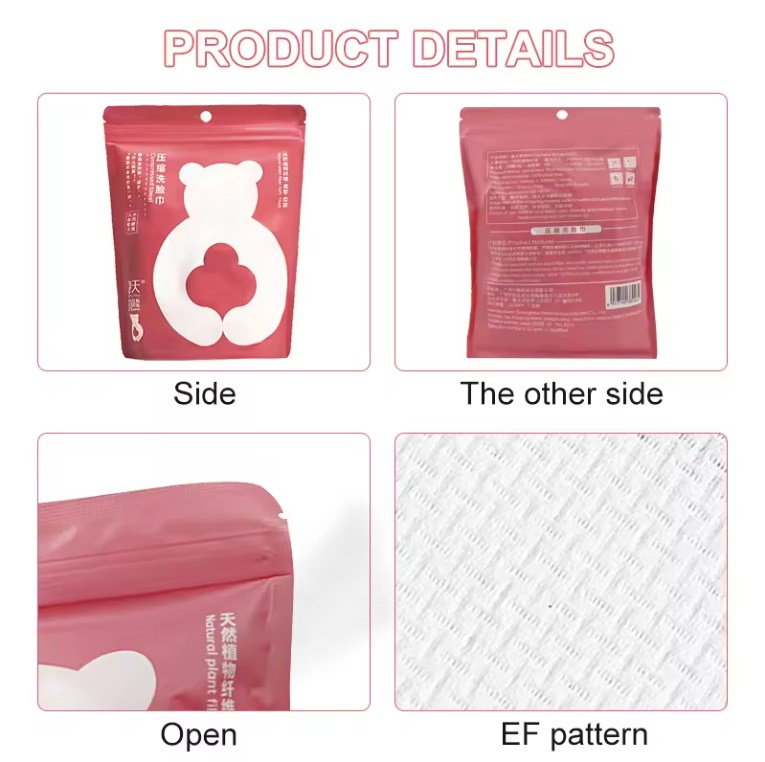 Disposable Compressed Pure Cotton Towel Non-Woven Fabric Face Towel for Travel and Business Facial Cleansing Use