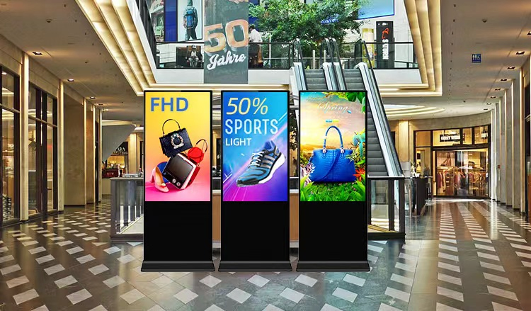 Напольный LCD дисплей для цифровых вывесок и рекламы