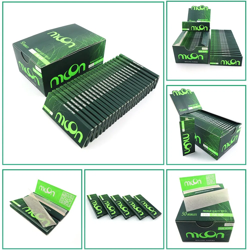 Premium Custom Brand Rolling Paper Factory 100% Pure Organic H Emp Paper Smoking Accessories Tobacco Cigarette Smoking Papers Factory Wholesale Price