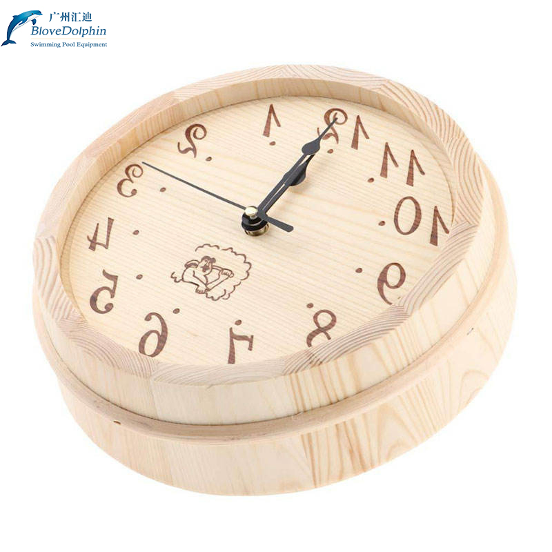Sauna Equipment Wooden Clock Sauna Wall-Mounted Clock