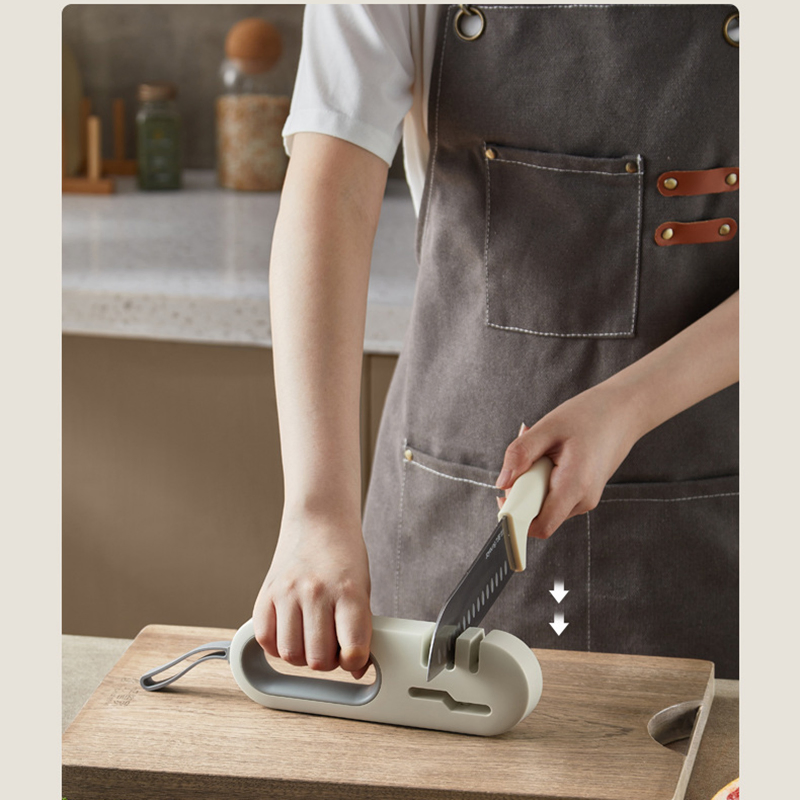 Ds-2586 Hot Sale Sharp Knife Stone Sharpening Tool Kitchen Gadget Stainless Steel Knife Sharpener Portable Manual Grinding Knife Tool