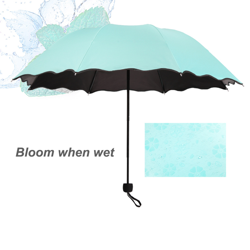 Wholesale Bulk Cheap Price Portable Anti UV Magic Printed Bloom/Flower Wet Fancy Reverse Inverted Custom Fold Rain Umbrella with Logo for Promotional/Gift