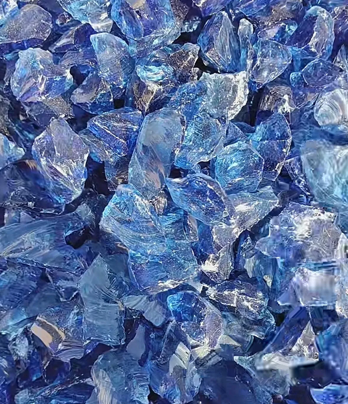 Colored Ocean Blue Glass Stone