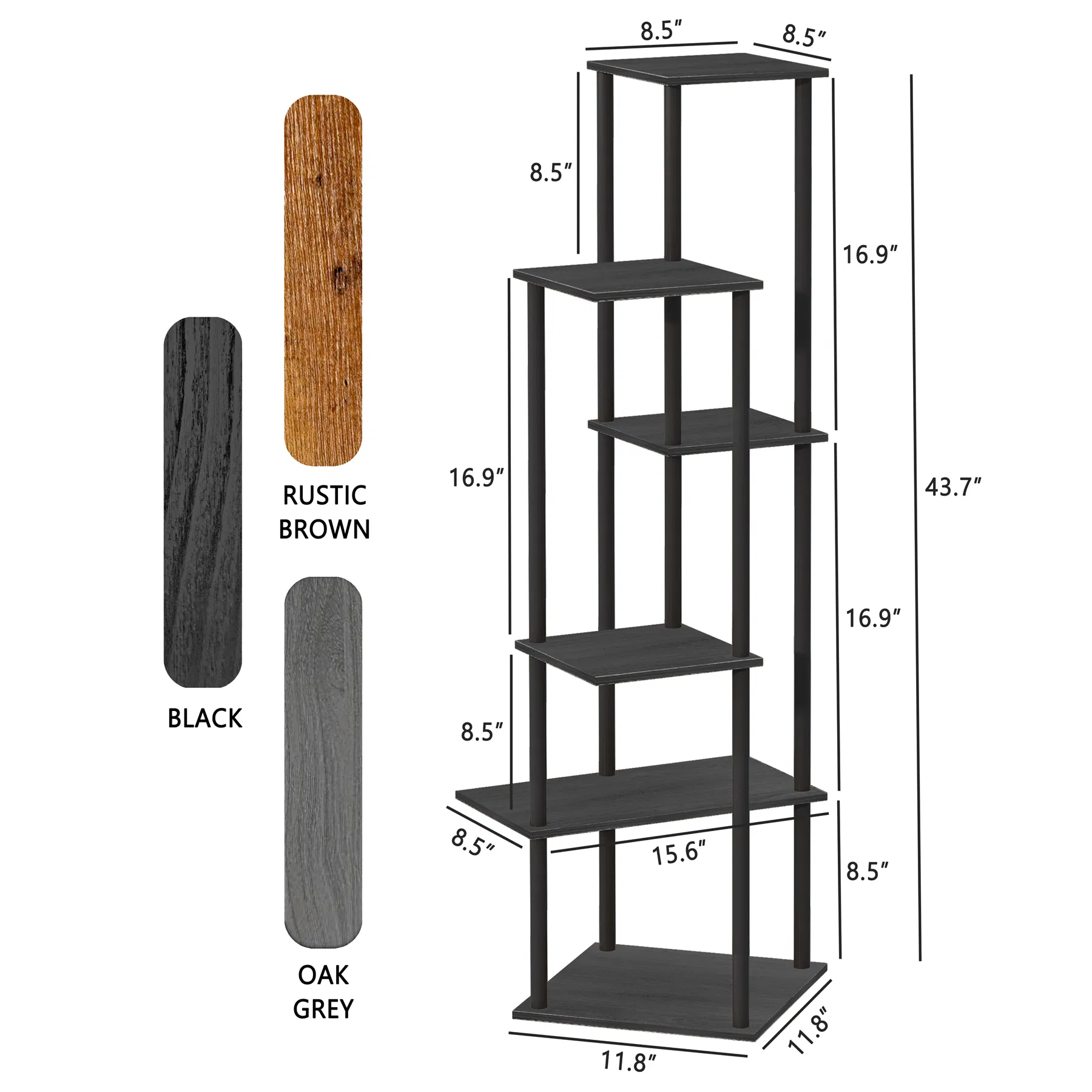 Stylish 6-Tier Tall Indoor Plant Shelf for Corners