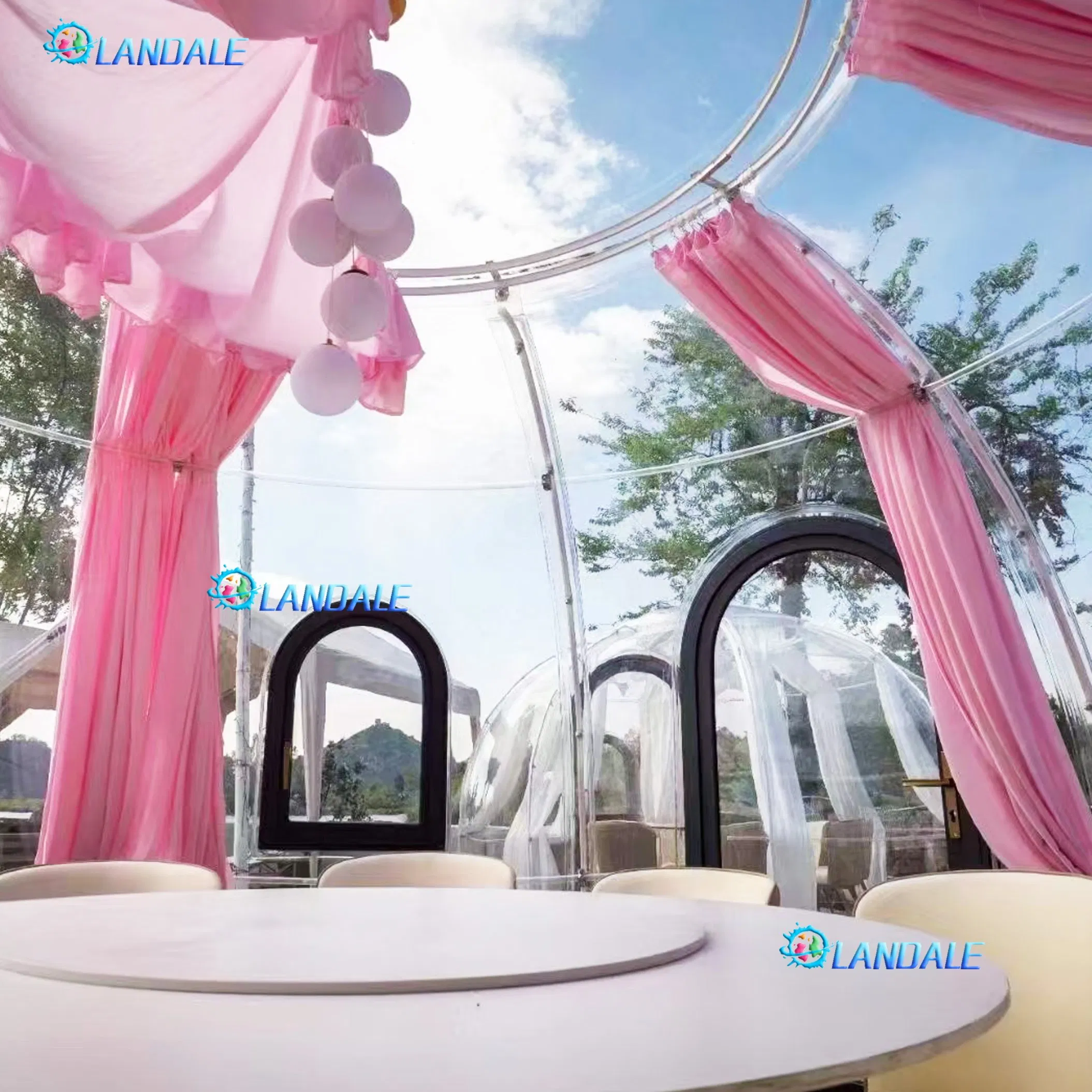 Strong Toughness High Impact Resistance 360 Panoramic Viewing Bubble House Transparent Yurt Transparent Bubble Tent