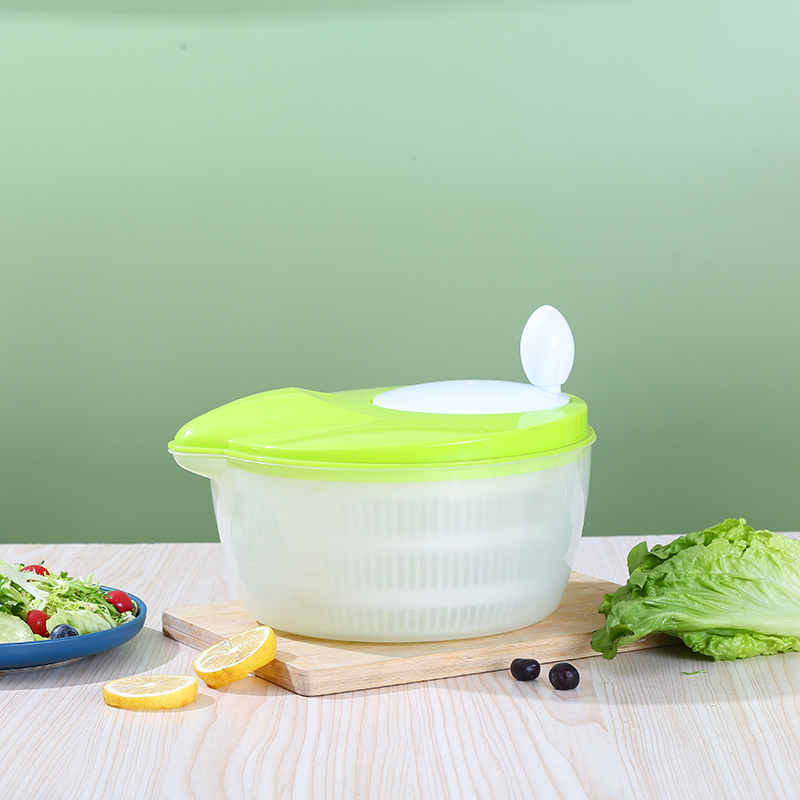 Vegetable Dryer Dehydrator Household Salad Fruit Bowl Plastic Double-Draining Basket