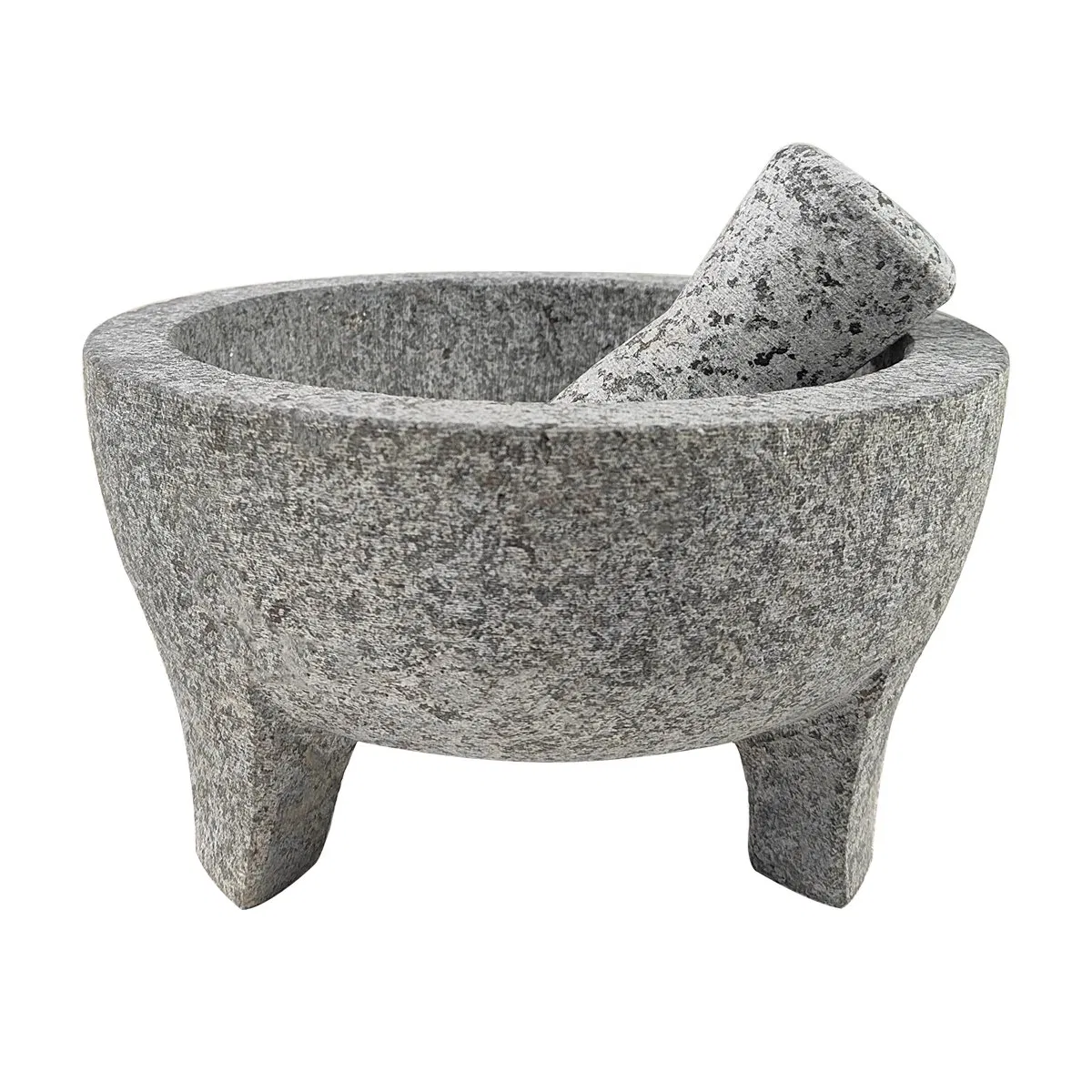 Ступка и пестик из гранита для специй и соусов