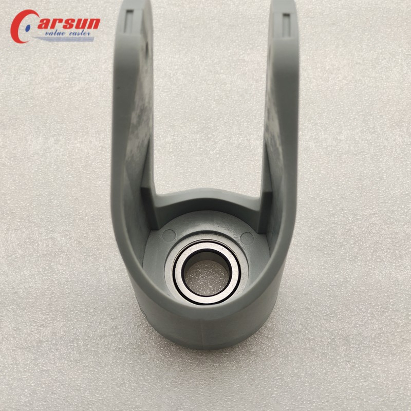 Medical Caster Support Frame All Plastic Caster Support Fork Swivel Wheel Mounting