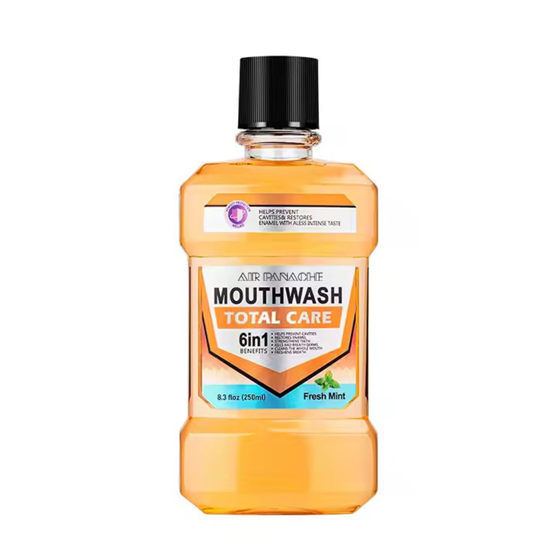 6 in 1 Mouth Wash Cool Mint Mouthwash Breath Refresh Teeth Whitening Oral Cleaning 250ml Mouth Wash Liquid Oral Care