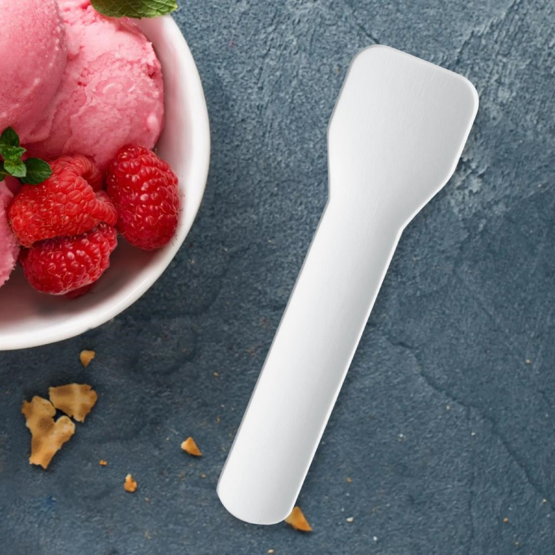 9-Layer Composite Kraft Paper Ice Cream Spoon, Super Hard