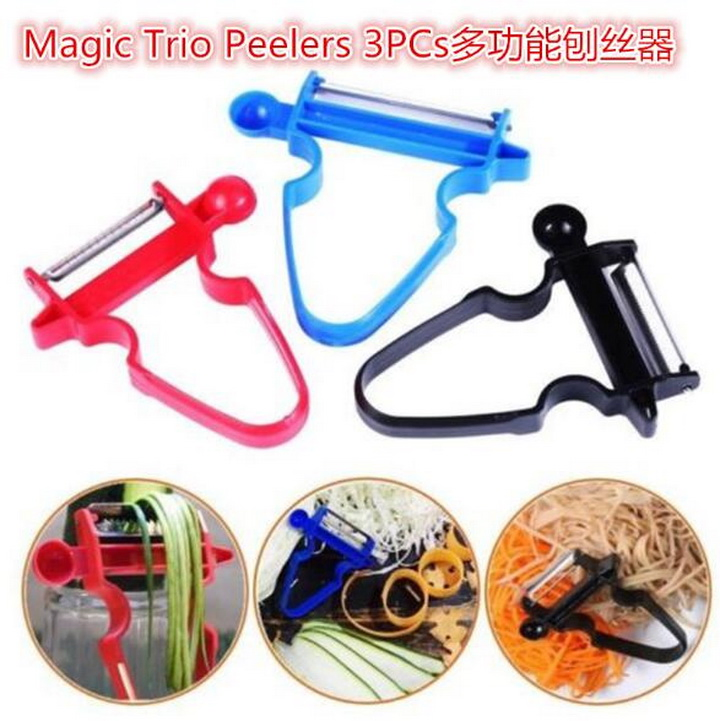 Amazon Hot Style Creative Kitchen Multifunctional Magic Trio Peelers
