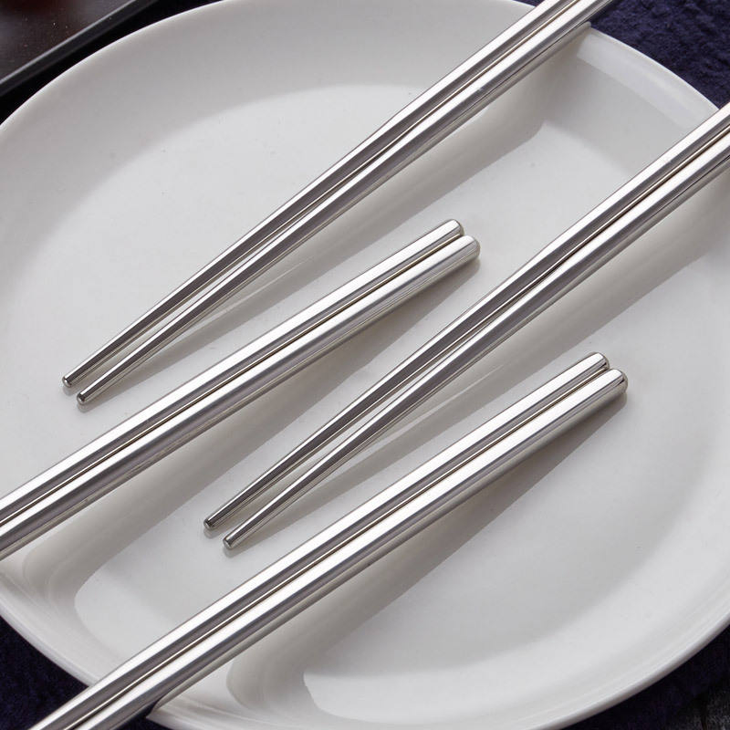 Chinese Stainless Steel Silver Metal Restaurant Chopsticks Set for Wedding