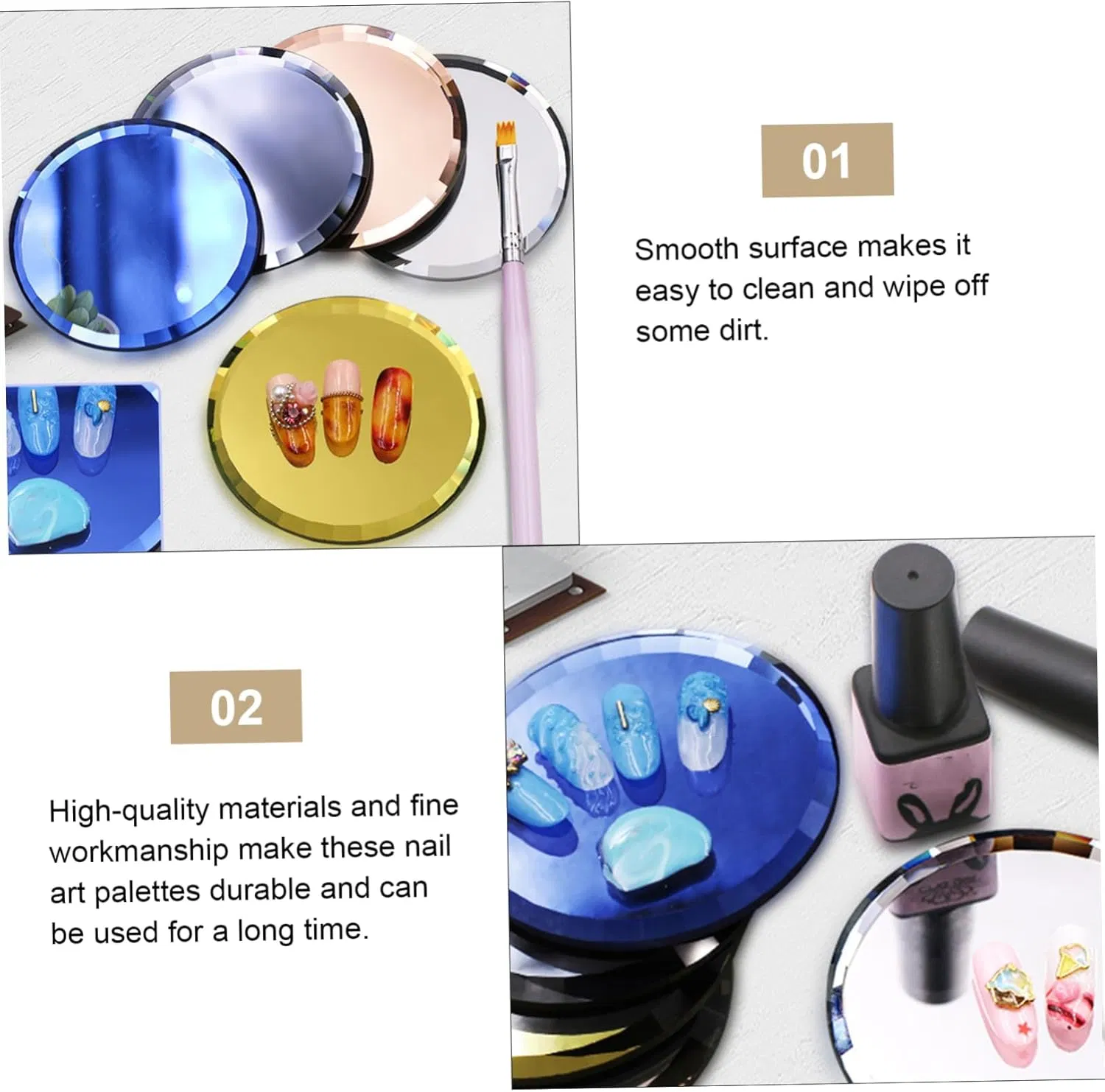 New Nail Art Palette Makeup Mixing Plate Nail Art Display Plate Polish Mix Nail Art Holder