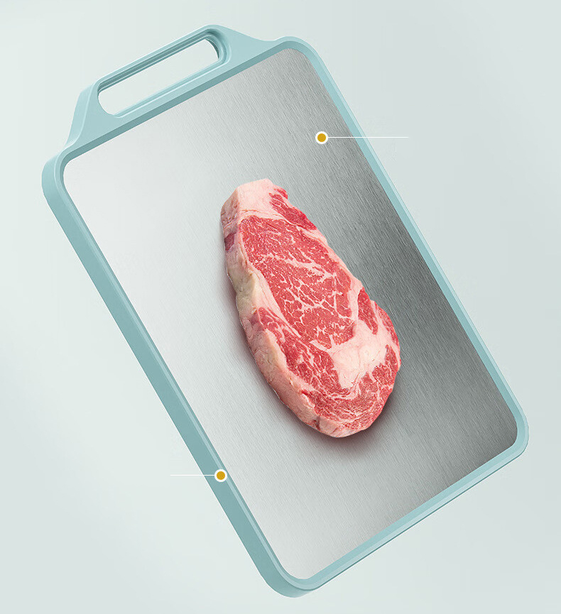 Household Double-Sided Anti-Slip and Mildew-Proof Cutting Board Kitchen Fruit Antibacterial Stainless Steel Wholesale