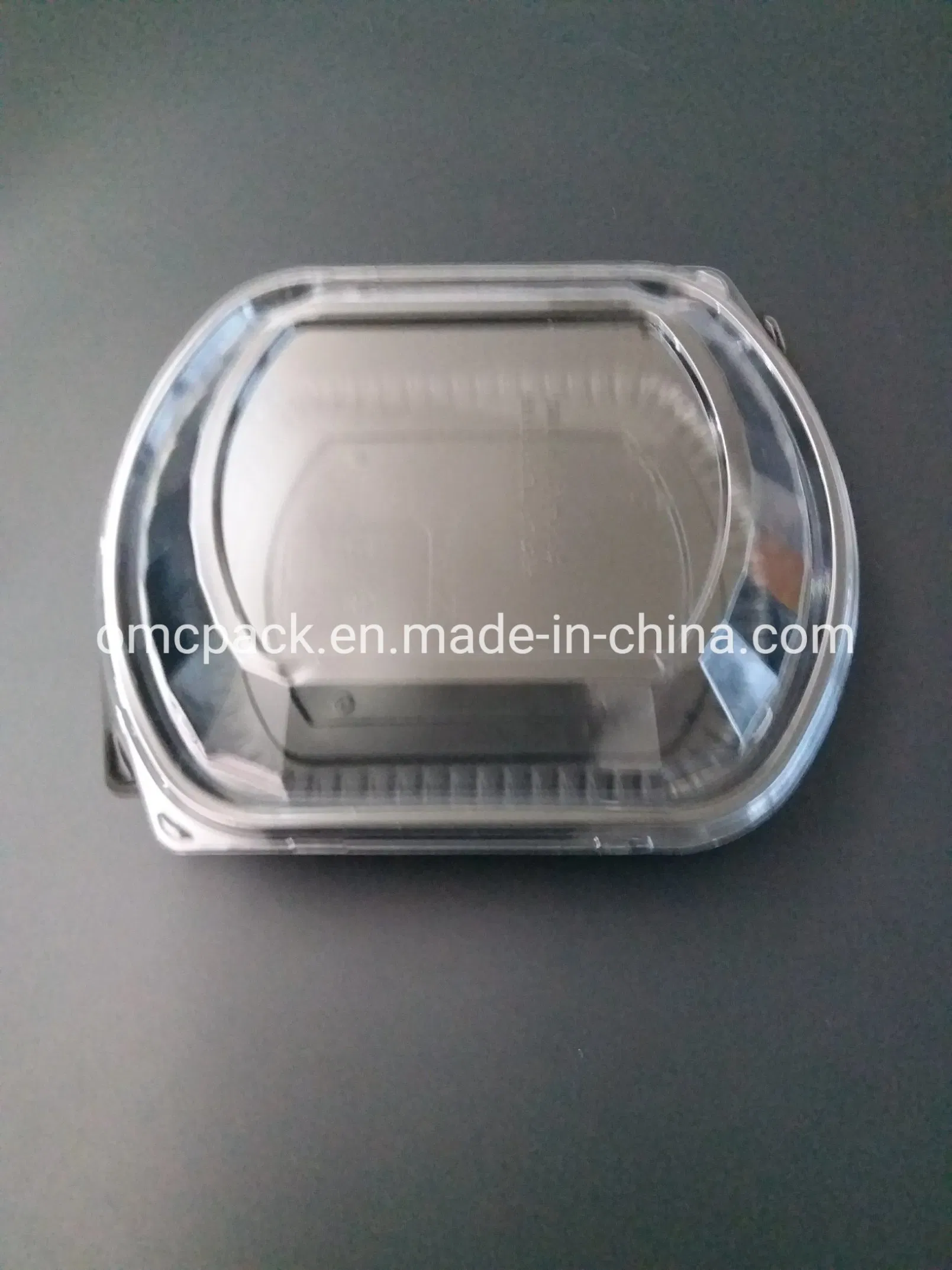 Rectangular Black Plastic Single Lunch Box for Take Away