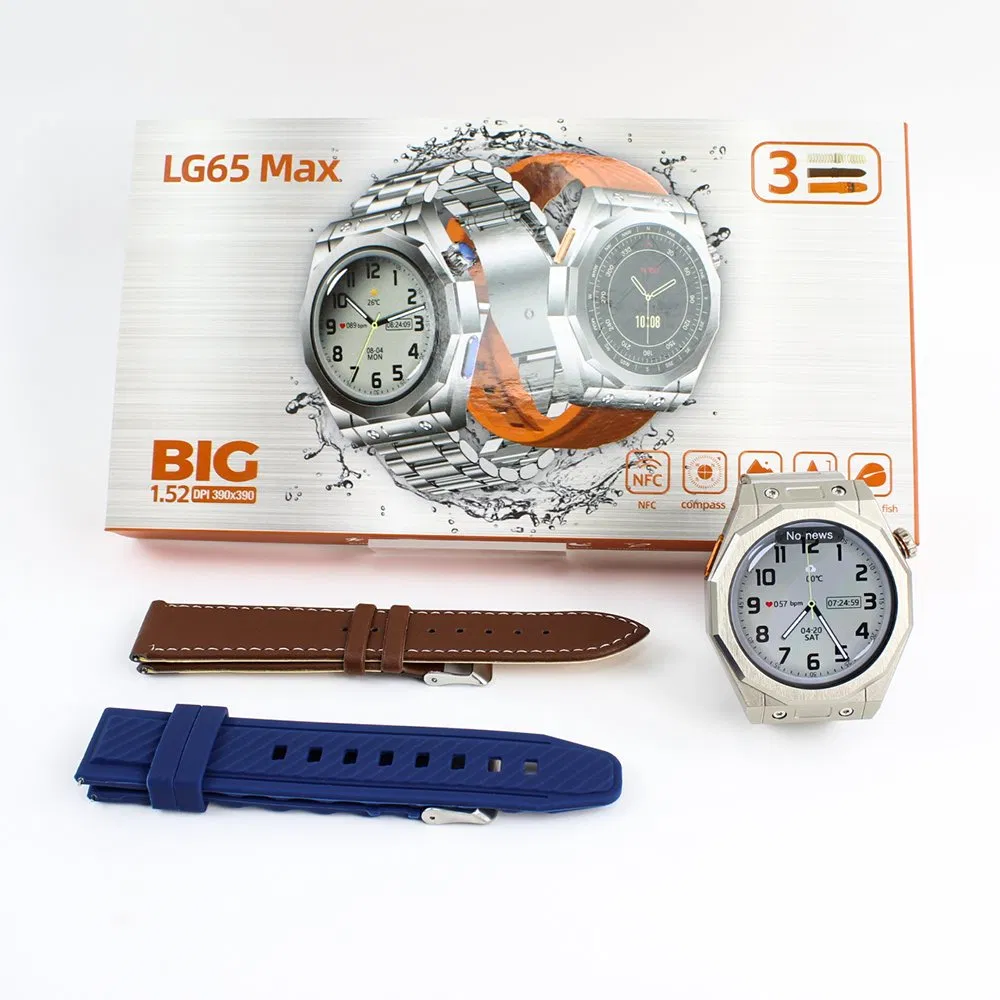 Bluetooth High Quality Men Textured Drainage Function Password Set Smart Watch