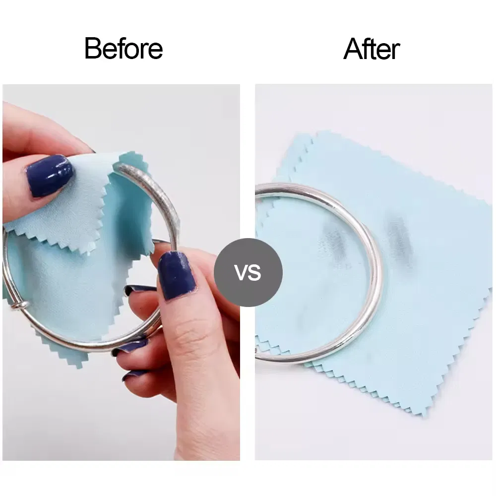 Factory Bulk Order Customizable Logo Microfiber Silver Gold Polishing Cloth High Quality Jewelry Polishing Cloth with Low Price