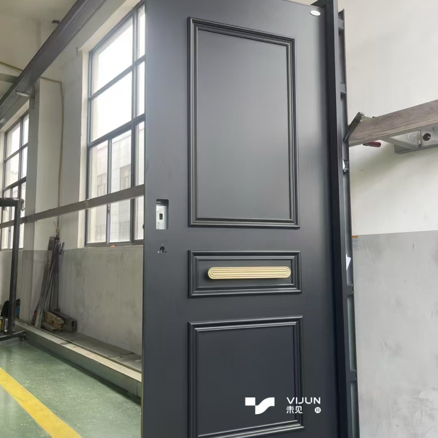 Modern Front Exterior Main Glass Safety Cast Aluminum Doors