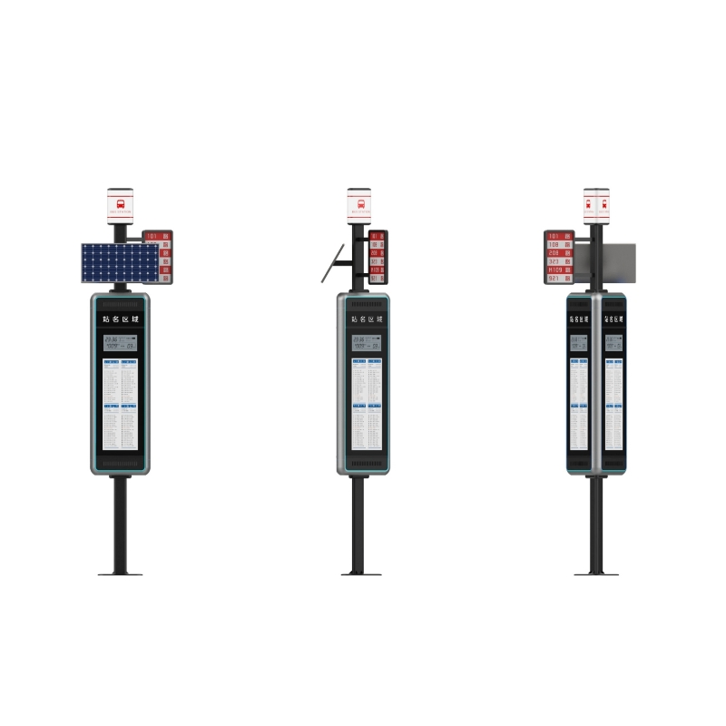 Solar Bus Stop Digital E-Ink Display Signage Outdoor Smart Bus Station Information Display
