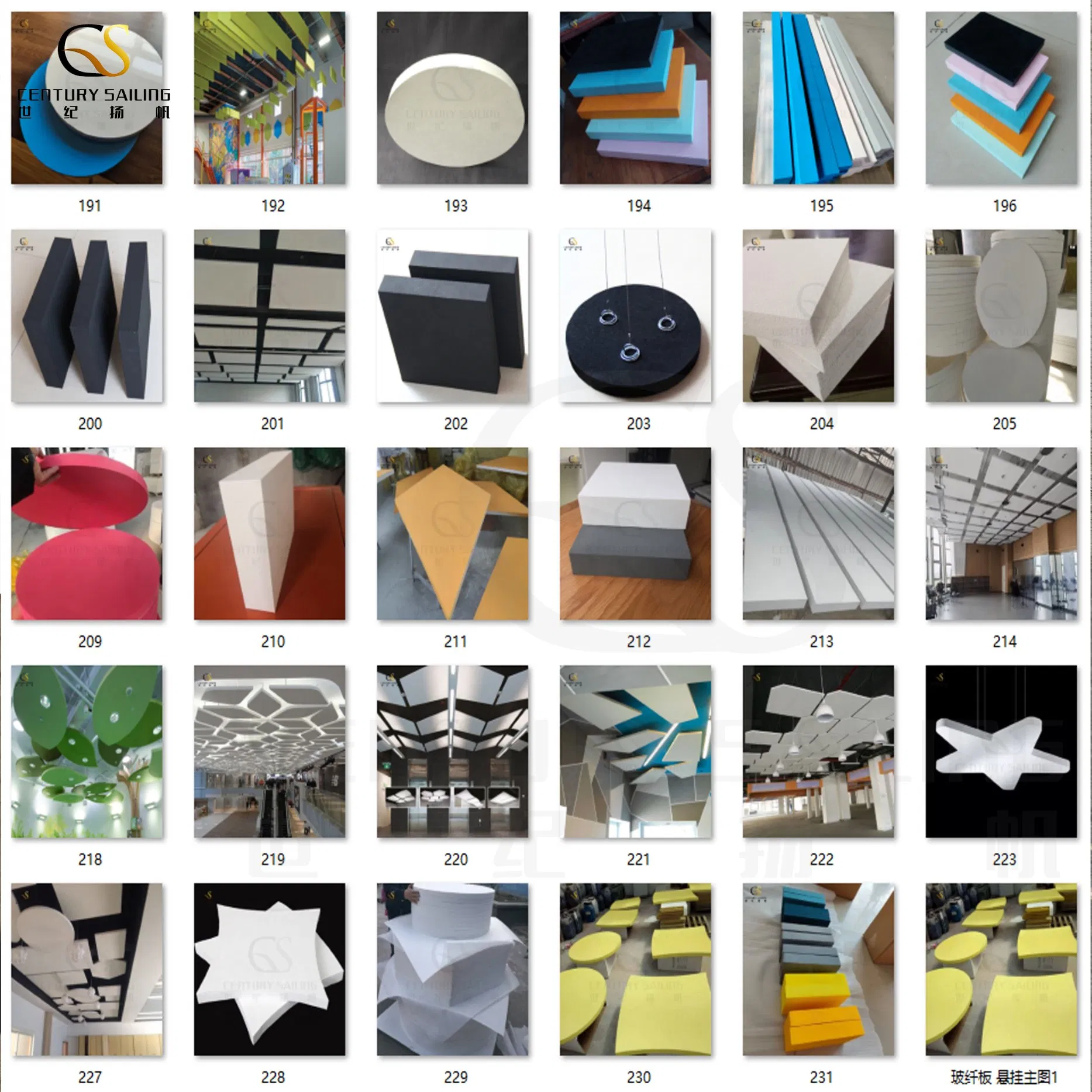 Customized Decorative Fiberglass Sound Absorption Ceiling Fiberglass Ceiling