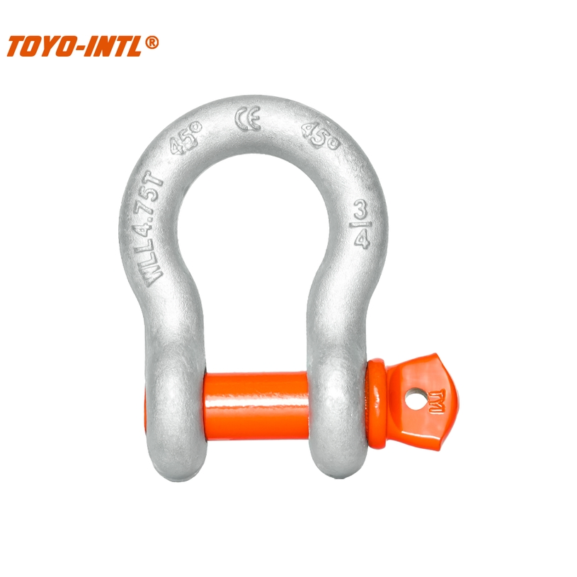 Toyo-Intl G209 Us Type Wll: 35t 4: 1 Screw Pin Anchor Bow Shackle Electroplated Galvanizing