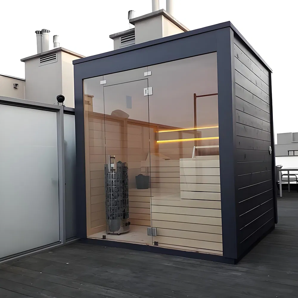 Premium Canadian Cedar 4-Person Outdoor Sauna for Relaxation