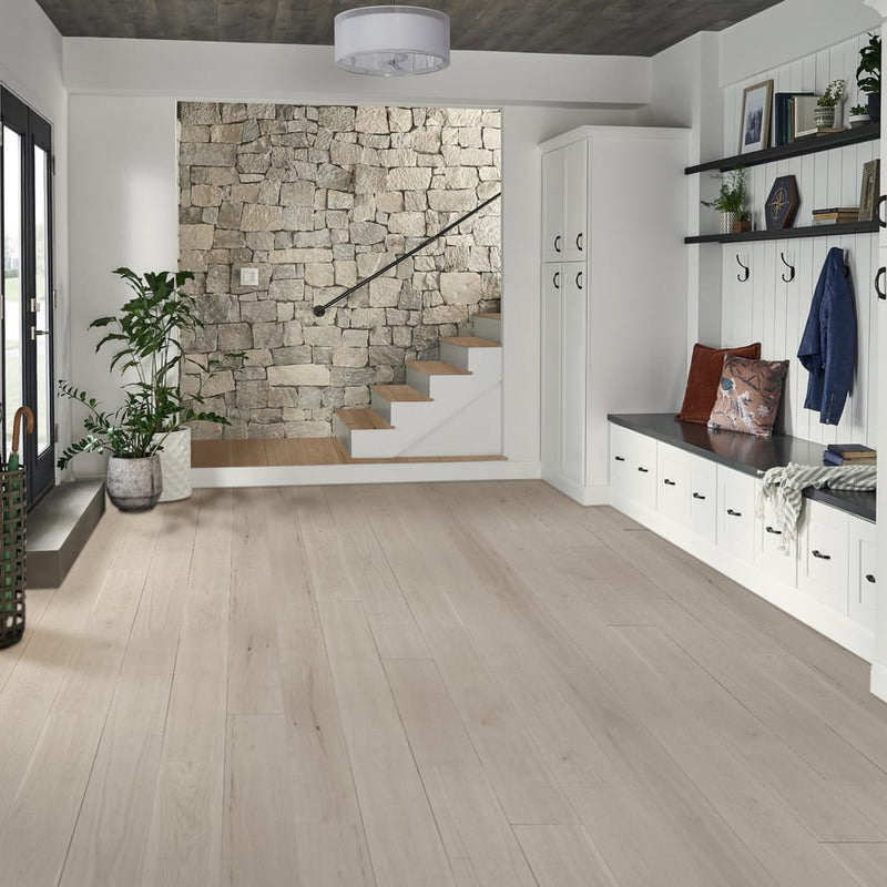 Водостойкий ламинат 8-12 мм, дуб, белый, серый