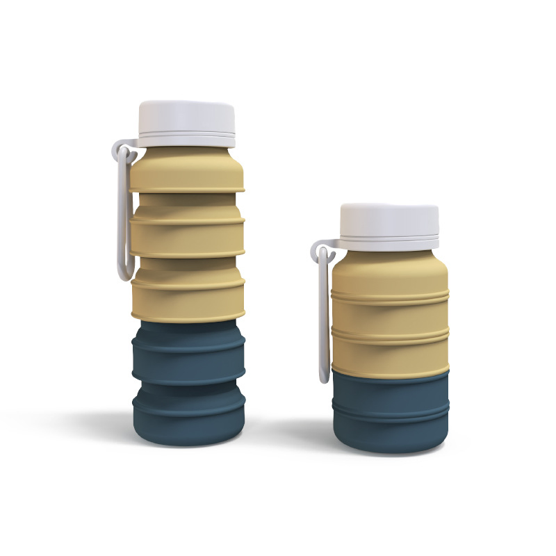 Складная бутылка для воды 600 мл, силиконовая, без BPA